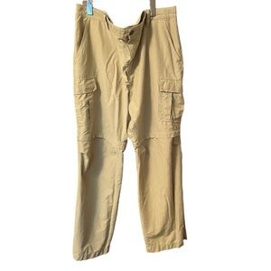 GH Bass Cargo Pants-Zip off Legs to Shorts-6 Pockets- Size 40x32- Tan Color